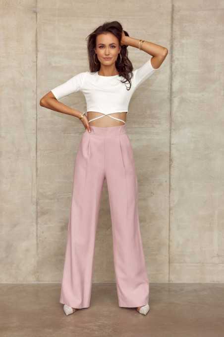 Wide women's high waist trousers ROZ  