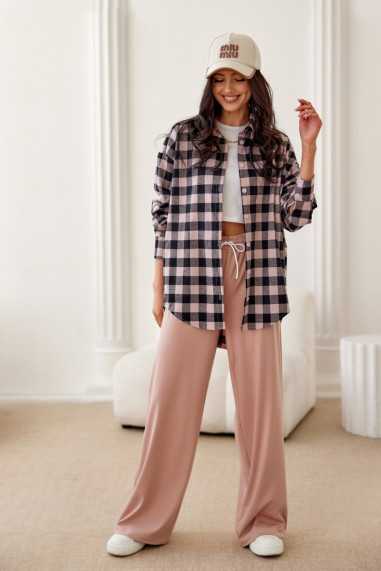 Jolene - checkered oversize shirt A33  