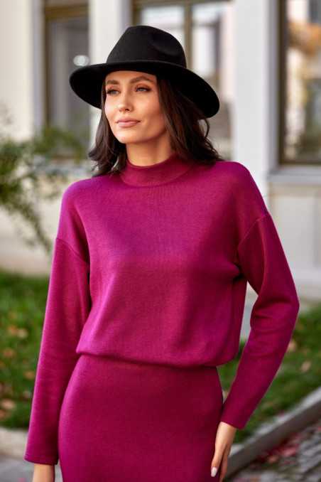 Lydia - knitted blouse with half turtleneck BIS  