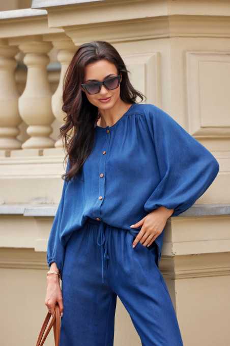 Zaya - shirt blouse with wide sleeves J06  