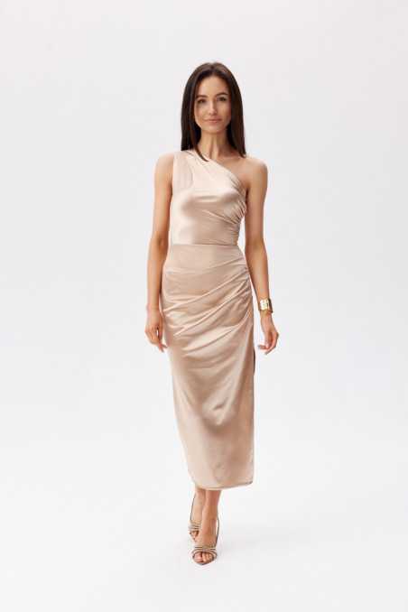 Elen - asymmetrical one shoulder midi dress BEZ  
