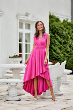 Jennifer - robe longue asymétrique à bretelles épaisses, satin  
