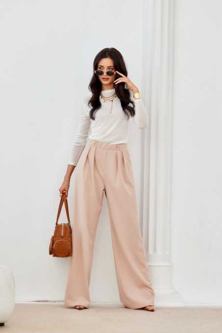 Ginny - pantalon long à jambes larges et taille élastique  