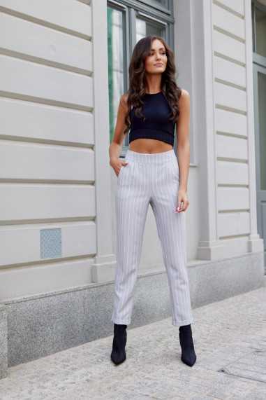 Madison - pantalon rayé classique pour femme  