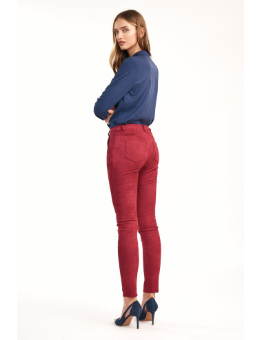 Pantalon ajusté bordeaux 