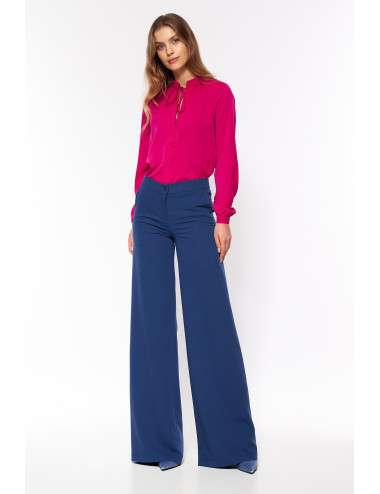 Pantalon palazzo bleu cobalt 