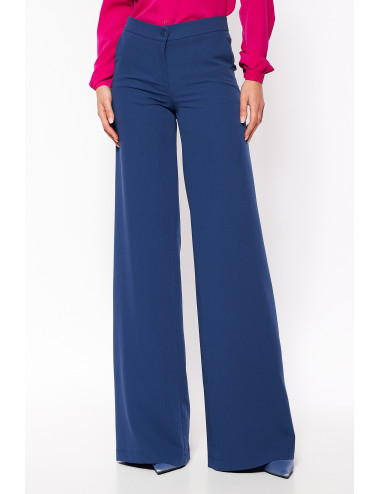 Pantalon palazzo bleu cobalt 