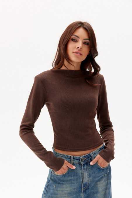 Darby - knitted blouse with boat neckline BRA  