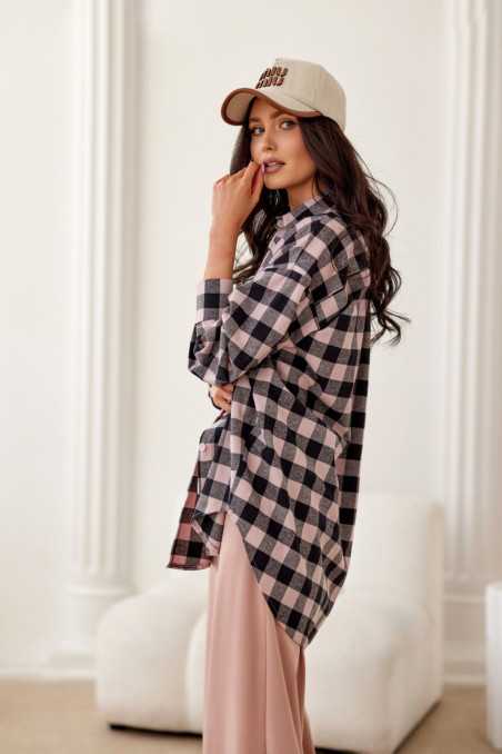 Jolene - checkered oversize shirt A33  