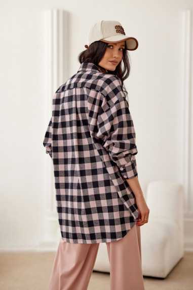Jolene - checkered oversize shirt A33  