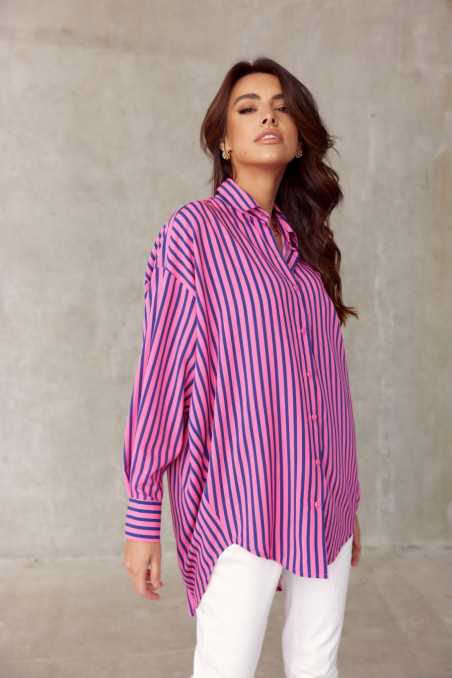 Olivia - striped oversize women's shirt P89  