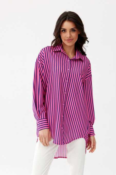 Olivia - striped oversize women's shirt P89  