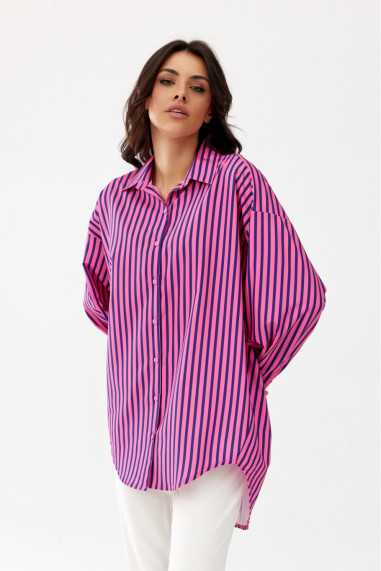 Olivia - striped oversize women's shirt P89  