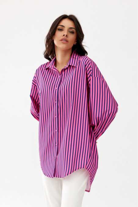 Olivia - striped oversize women's shirt P89  