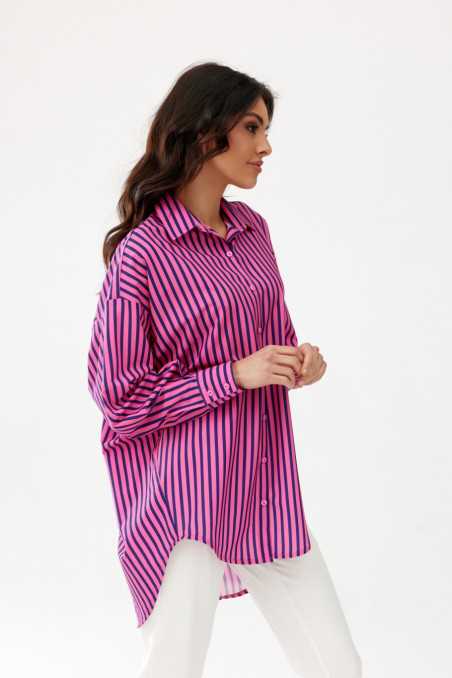 Olivia - striped oversize women's shirt P89  