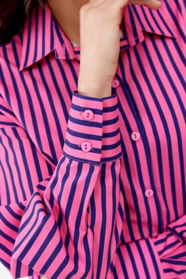 Olivia - striped oversize women's shirt P89  