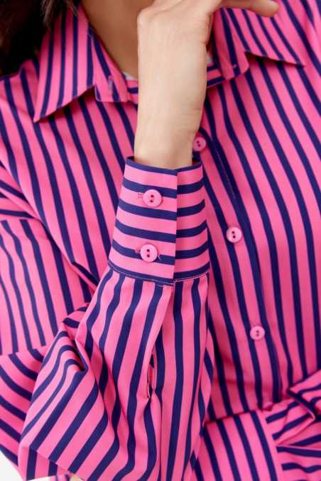 Olivia - striped oversize women's shirt P89  