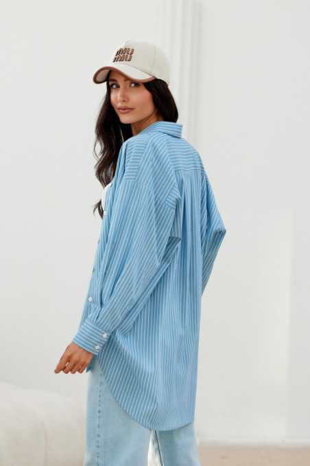 Olly - asymmetrical oversize shirt for women A27  