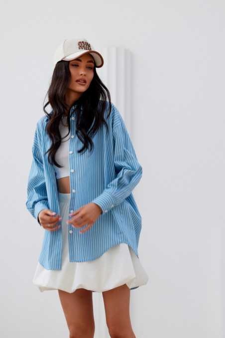 Olly - asymmetrical oversize shirt for women A27  