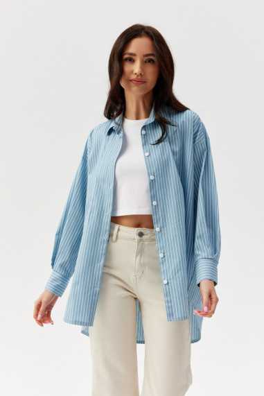 Olly - asymmetrical oversize shirt for women A27  