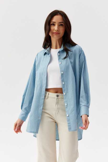 Olly - asymmetrical oversize shirt for women A27  