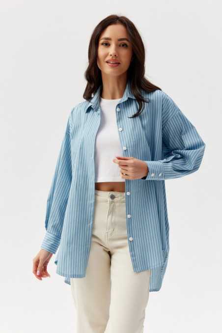 Olly - asymmetrical oversize shirt for women A27  