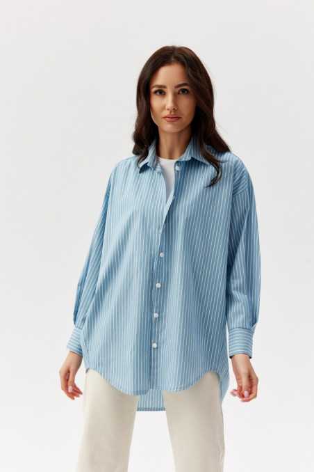 Olly - asymmetrical oversize shirt for women A27  