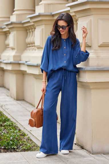 Zaya - shirt blouse with wide sleeves J06  