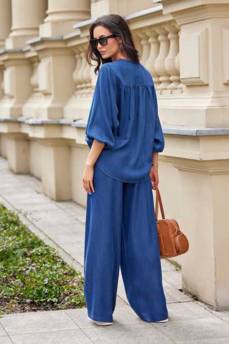 Zaya - shirt blouse with wide sleeves J06  