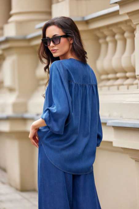 Zaya - shirt blouse with wide sleeves J06  