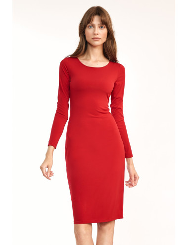 Robe ajustée rouge 