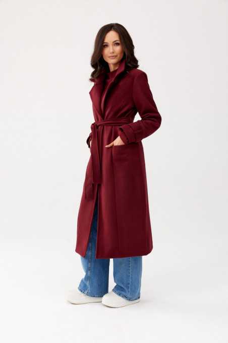 Sovan - long women's coat with a tie BOR  