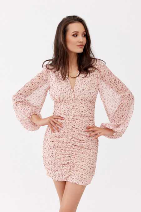 Amanda - fitted dress with puffy sleeves 16D  