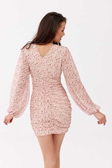 Amanda - fitted dress with puffy sleeves 16D  