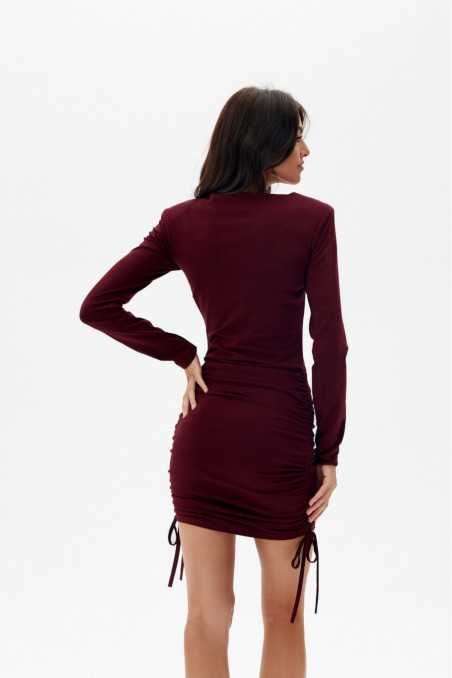 Amelia -  dress with pleats and adjustable length BOR  
