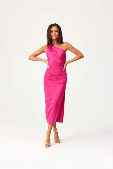 Celine - one shoulder satin midi dress AMA  