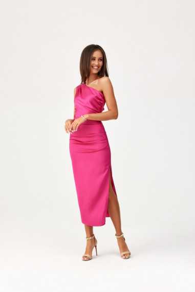 Celine - one shoulder satin midi dress AMA  