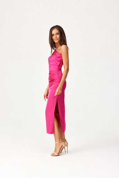 Celine - one shoulder satin midi dress AMA  