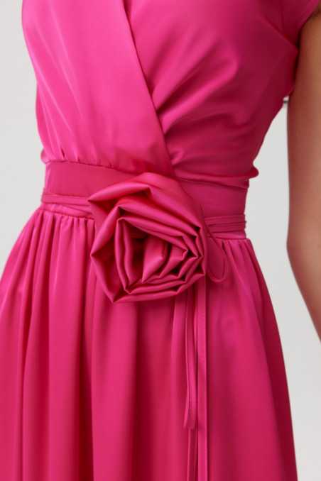 Paloma - satin maxi dress with rose embellishment AMA  