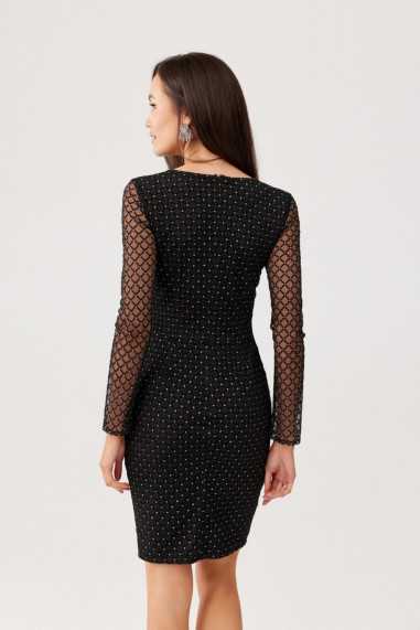 Riviera - semi-transparent mini dress with glitter dots CZA  
