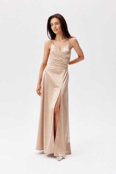 Serena - satin maxi dress laced at the back BEZ  