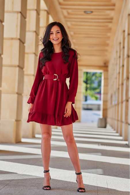 Sintra - mini dress with adjustable waist belt BOR  