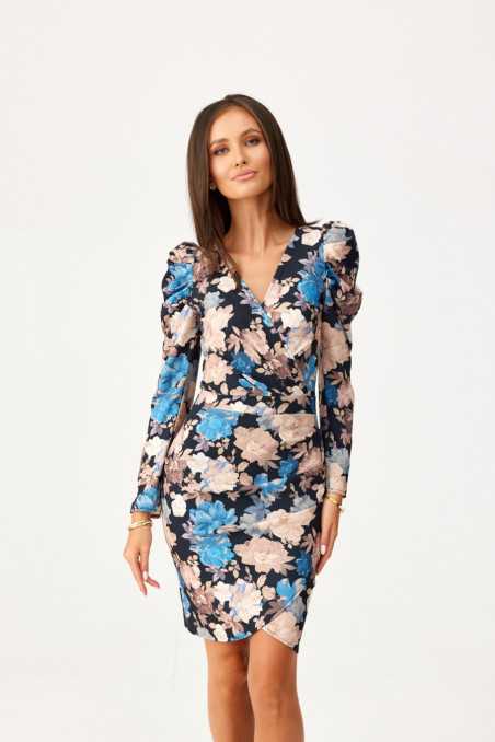 Taylor - layered dress with puffy sleeves E48  