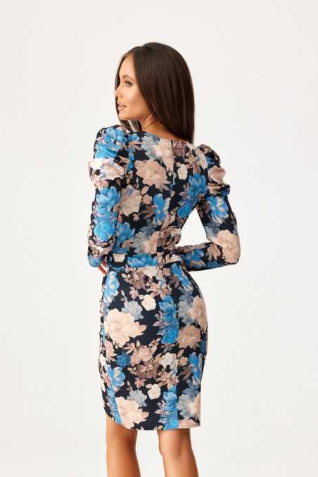 Taylor - layered dress with puffy sleeves E48  