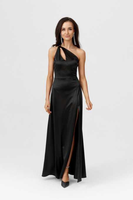 Vaiana - Long strapless dress with asymmetrical neckline  BOR  