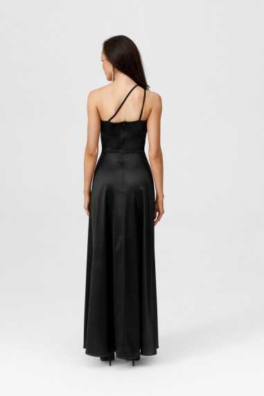 Vaiana - Long strapless dress with asymmetrical neckline  BOR  