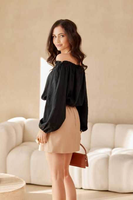 Jackie - mini skirt in imitation leather BEZ  