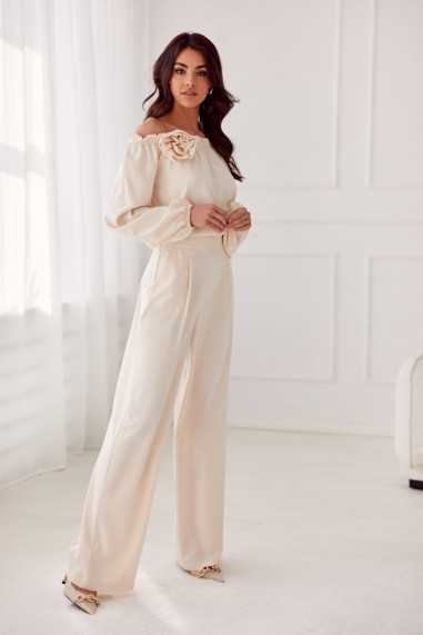 Alaya - long trousers with high waist and pockets AMA  