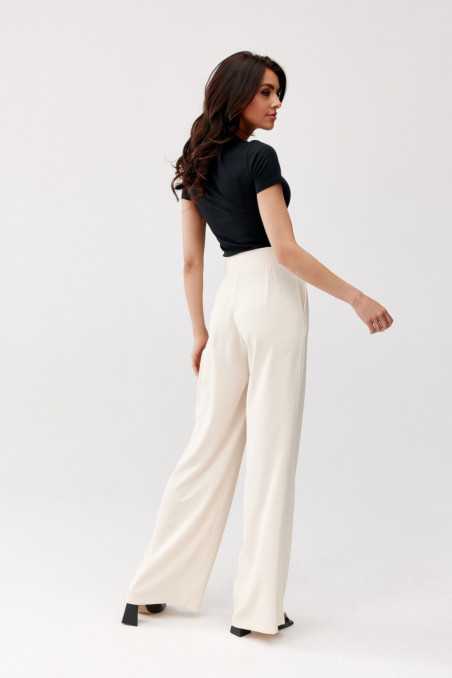 Alaya - long trousers with high waist and pockets AMA  
