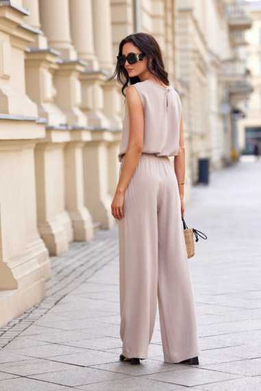 Malmo - long trousers with tying at the waist BEZ  